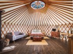 Interior of yurt